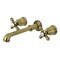 Kingston Brass Roman Tub Faucet, Antique Brass, Wall Mount KS7023AX - alternate 1